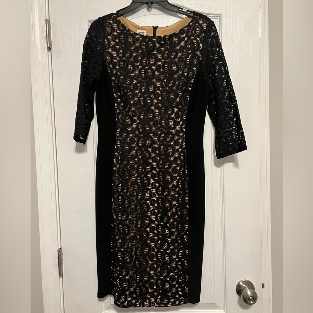 Elegant Black Lace Sheath Dress